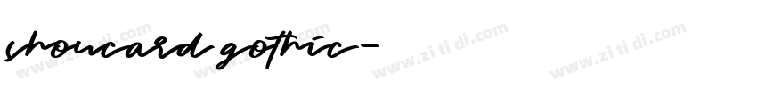 shoucard gothic字体转换